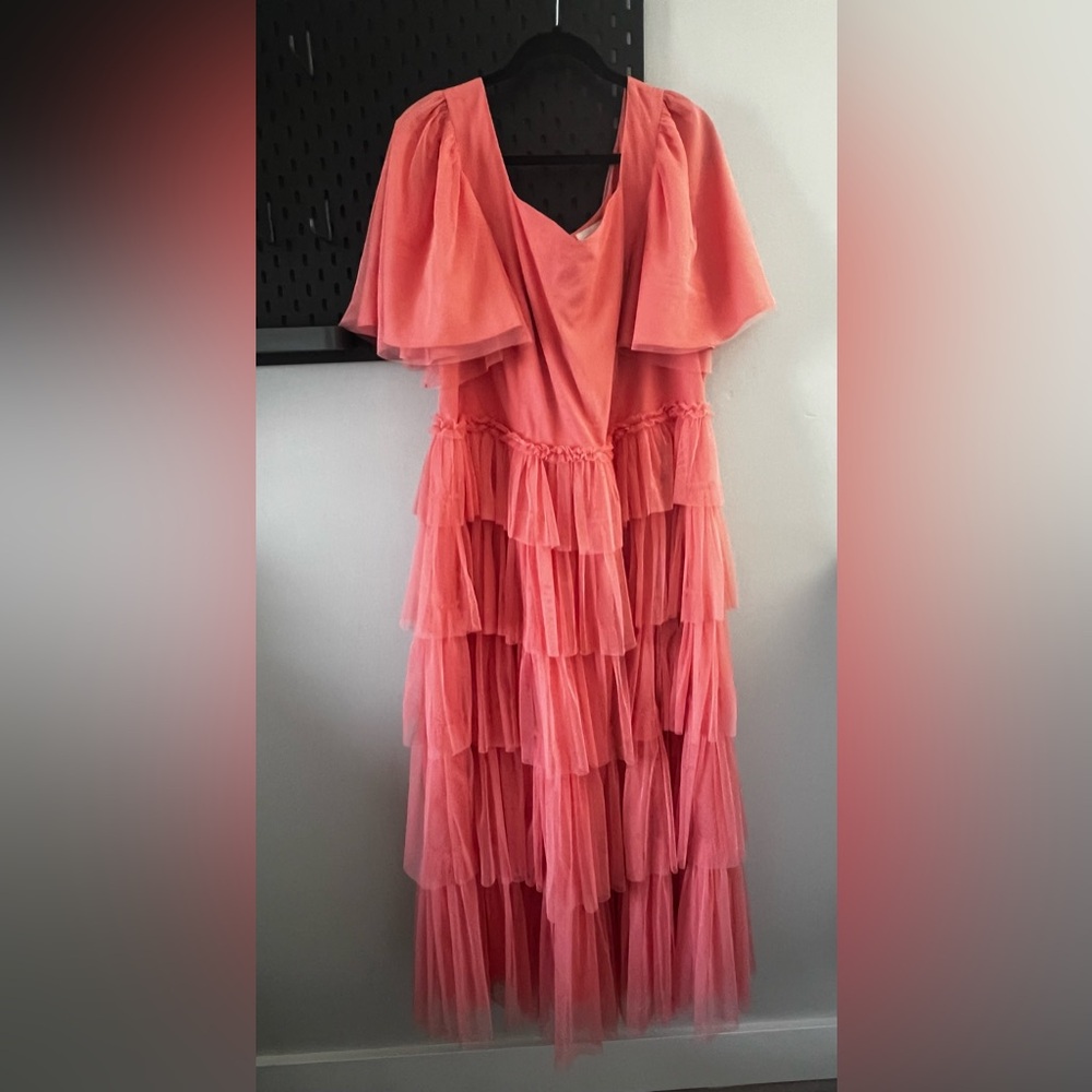 Jessakae Allegro Dress in Coral, 2X. Clean.